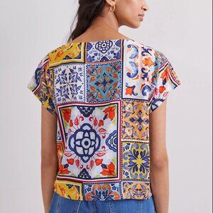 Anthropologie Maeve Paisley Printed Blouse